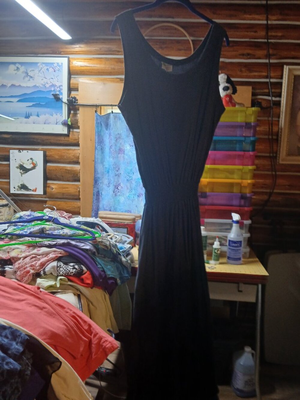 Black 100% Cotton Sleeveless Maxi Dress
